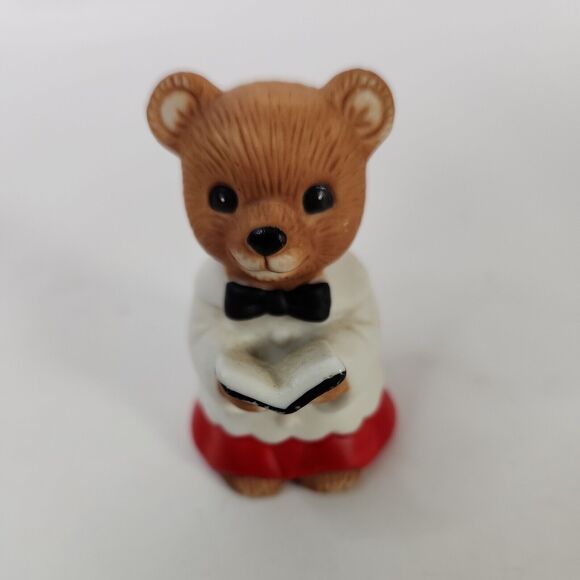 VINTAGE Christmas Choir Boy Bears HOMCO 5100 Set of 3 Singing w/ Candle & Hymnal - Picture 13 of 16